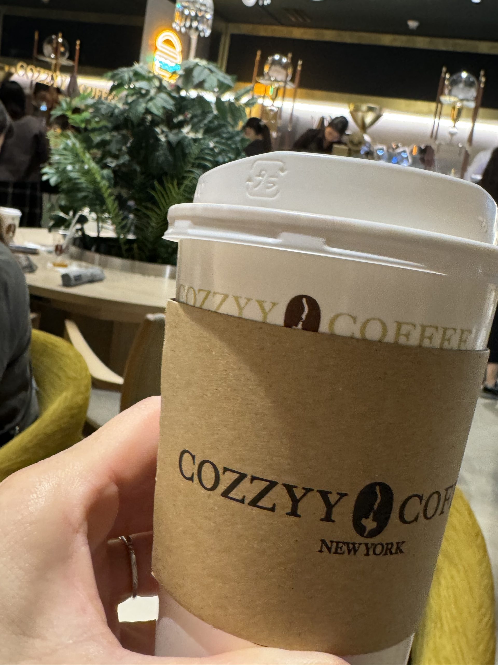 ラグジュアリーな空間のコンセントアリのコーヒー店